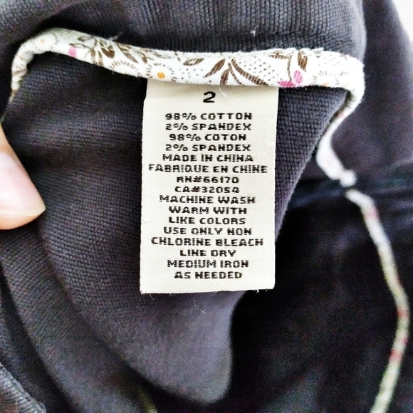 Anthropologie Elevenses Brown Embroidered Pencil Skirt Size 2 - Picture 6 of 6